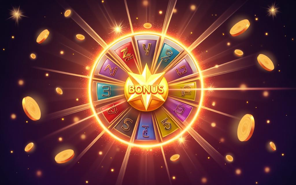 Bright demo game interface — bonus round, free spins, animation